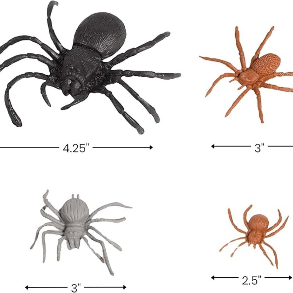 Creepy Halloween Big Pack Of Spiders Party Favour, Plastic, Pack of 28